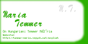 maria temmer business card